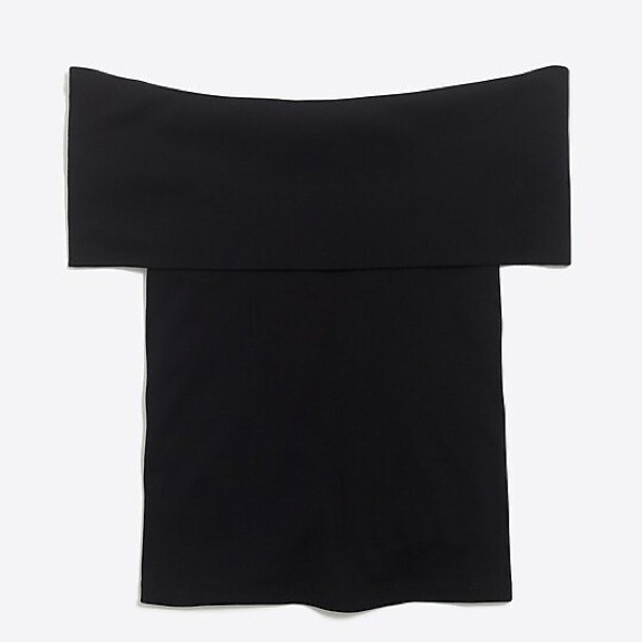 Banana Republic Black Of the Shoulder T-Shirt - Picture 3 of 5
